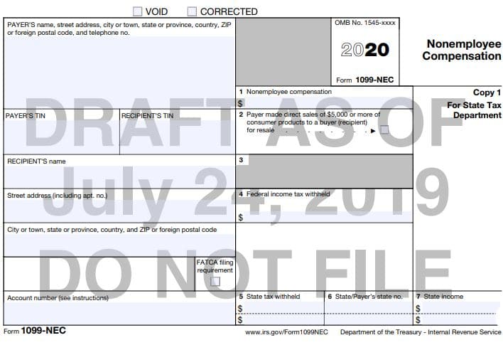 IRS Brings Back Form 1099-NEC